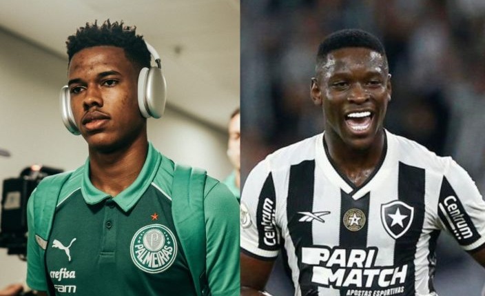 Estêvão, do Palmeiras, e Luiz Henrique, do Botafogo: as duas grandes novidades da lista de Dorival