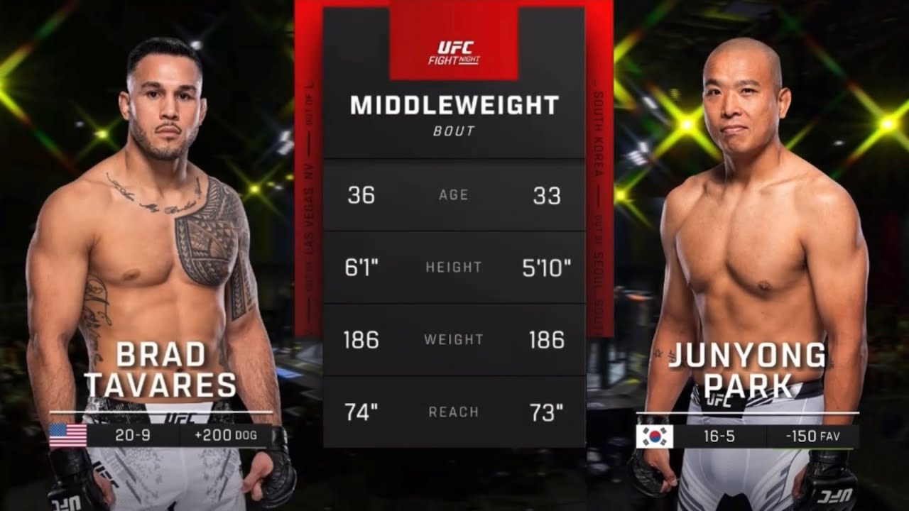 Brad Tavares x Jun Yong Park: palpites, onde assistir e que horas vai passar - UFC - 12/10/2024