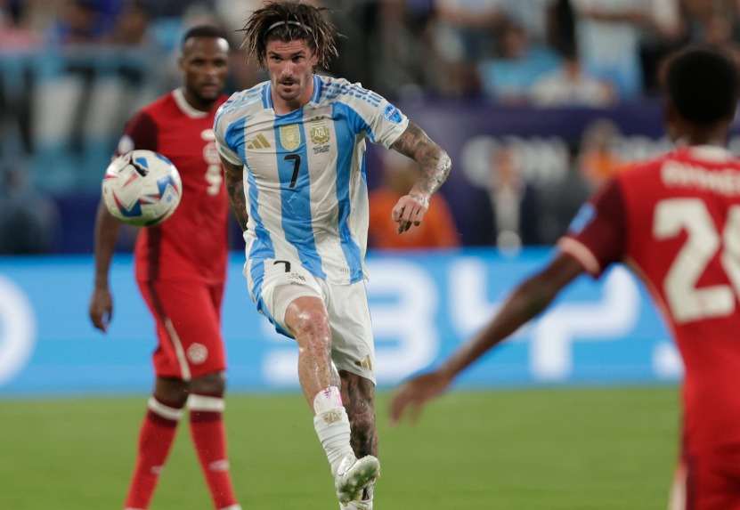 Rodrigo De Paul fez mais um ótimo com a camisa da Argentina