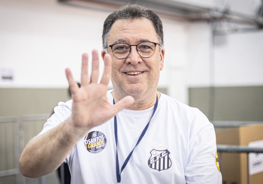 O presidente do Santos, Marcelo Teixeira