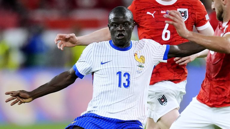 França não sofreu um único gol com N'golo Kante em campo na Euro 2024