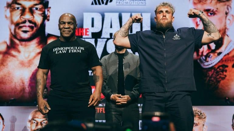 Mike Tyson Slaps Jake Paul During Staredown Ahead of November 16 Fight