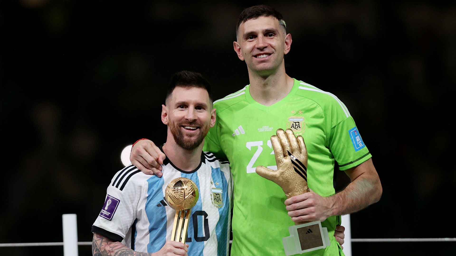 Messi Congratulates Martinez After Ballon d'Or Ceremony