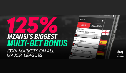 Supabets Mzanzi’s Biggest Multi-Bet Bonus up to 125%