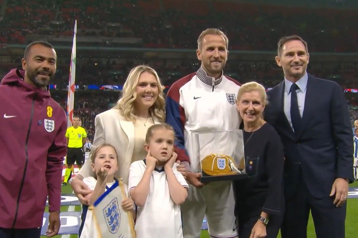 Harry Kane Was Presented with Special Boot by Sponsor Sketchers to Mark His 100th Cap For England