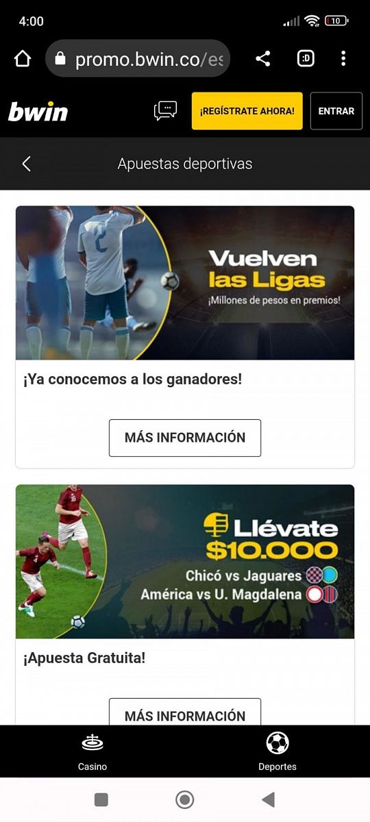 Bwin versión móvil