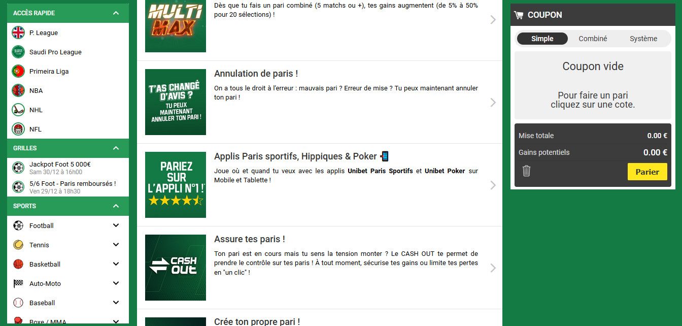 Les autres bonus proposés par Unibet