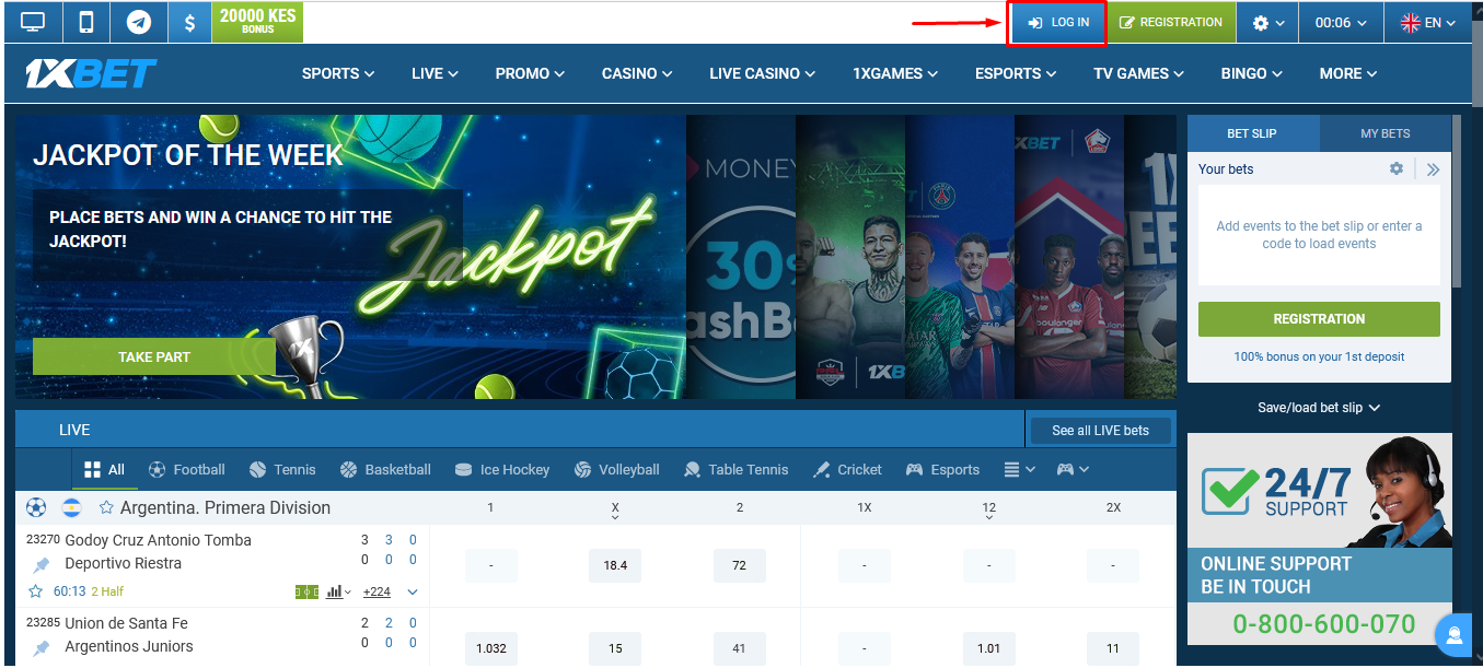 Visit The Official 1xBet Kenya Login Page