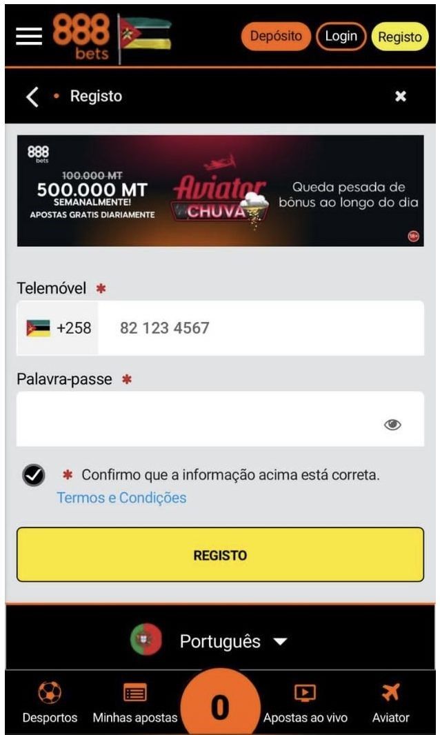  Concluir login da conta 888Bets