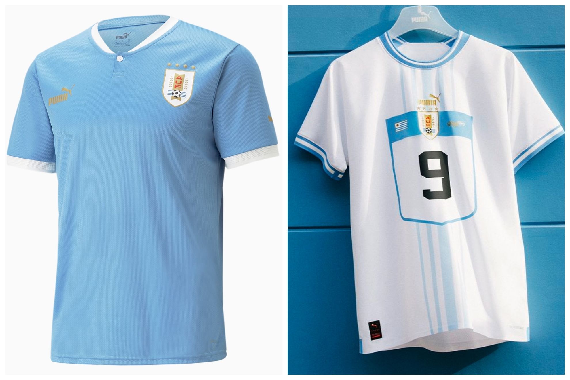 Uniforme 'A' y 'B' selección de Uruguay, para Qatar 2022