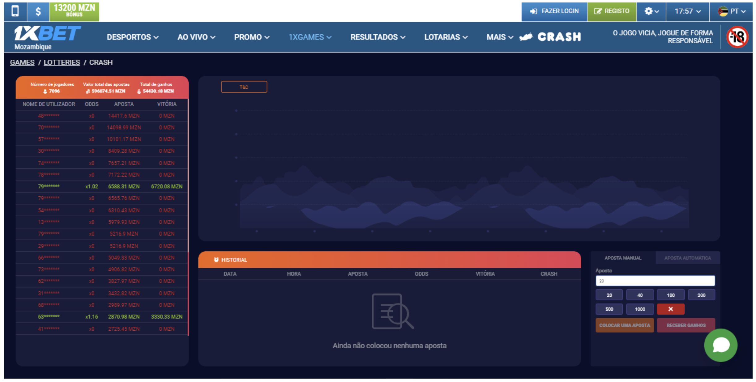 Crash 1xBet formas de jogar