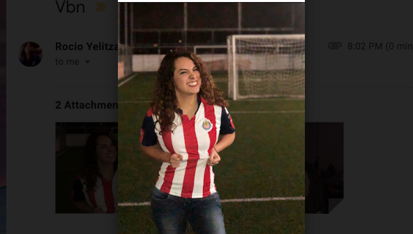 Daniela es aficionada a las Chivas