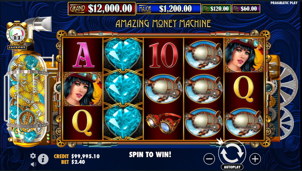 The Demo Money Machine casino slot banner