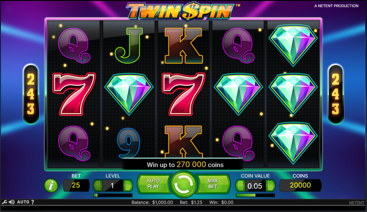 An image showing twin spin slot login