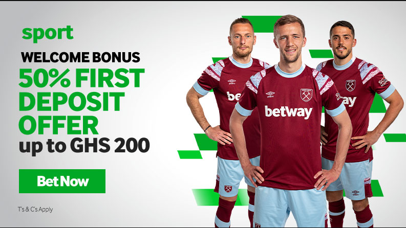 Betway gh login First Depost Bonus