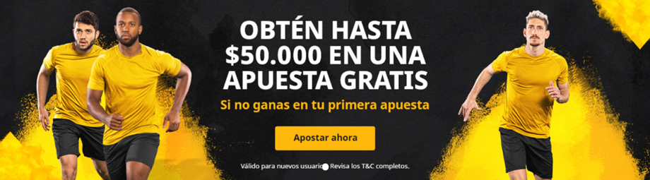 Obtén hasta $50.000 COP gratis en una apuesta deportiva