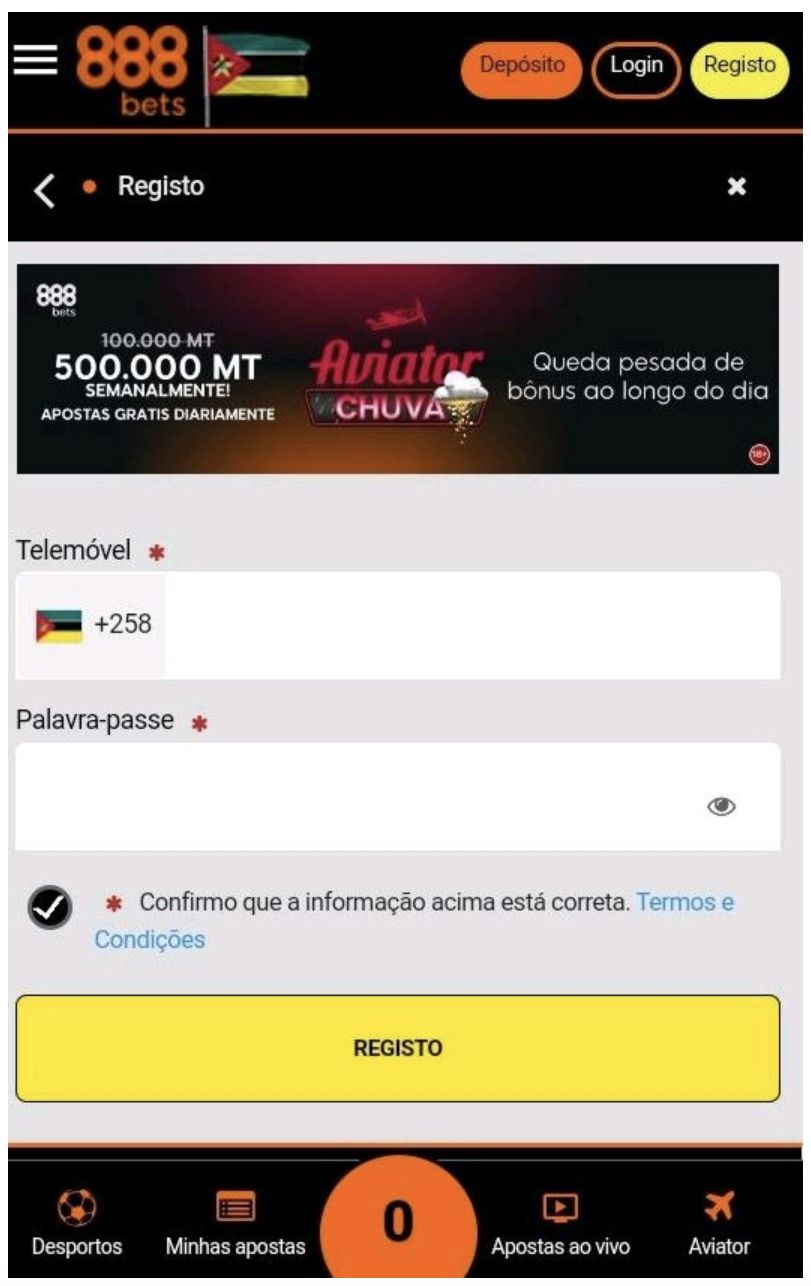 Como registrar-se na aplicação da 888Bets