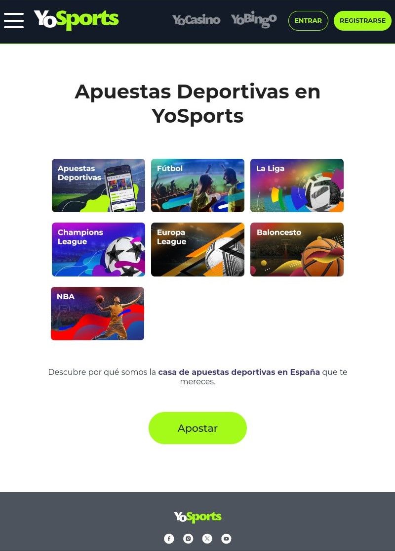 Aplicación en YoSports