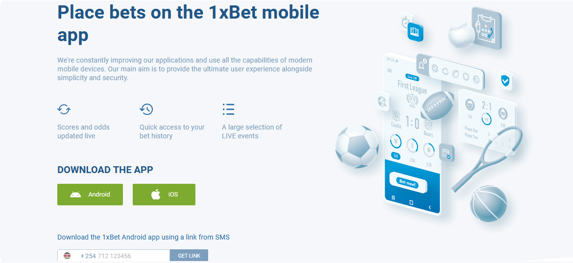 Image of the 1xBet Mobile App Download