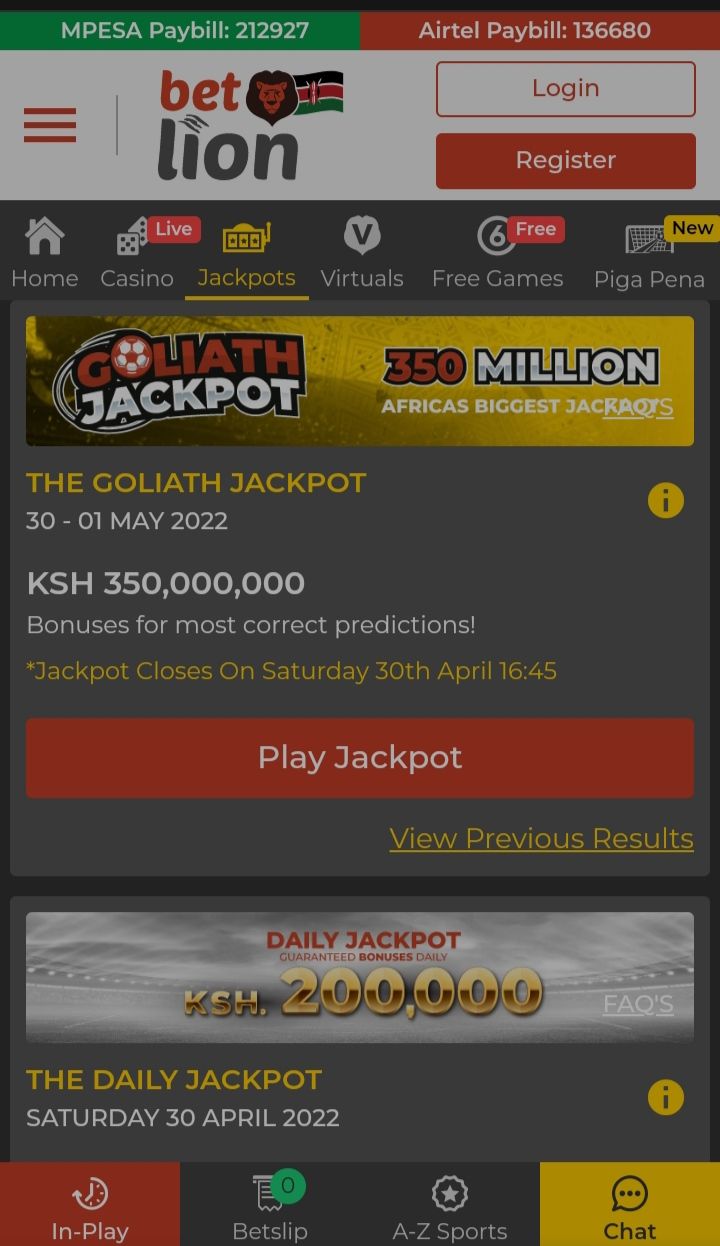 BetLion Goliath Jackpot