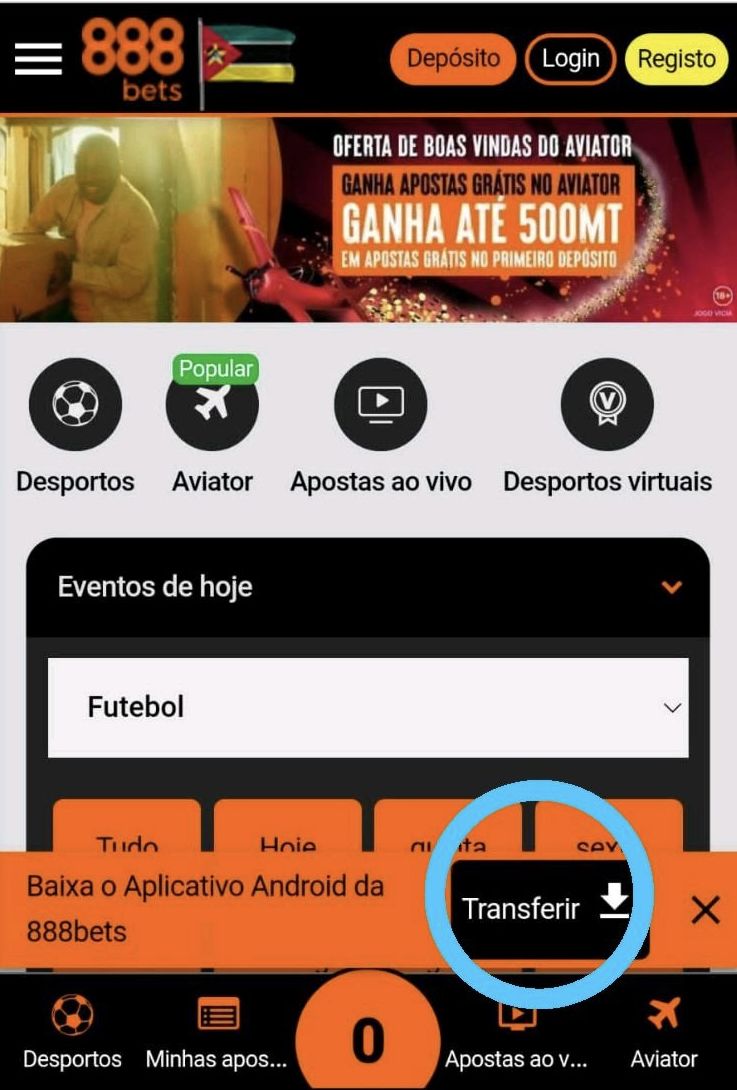 Baixar a aplicação da 888Bets