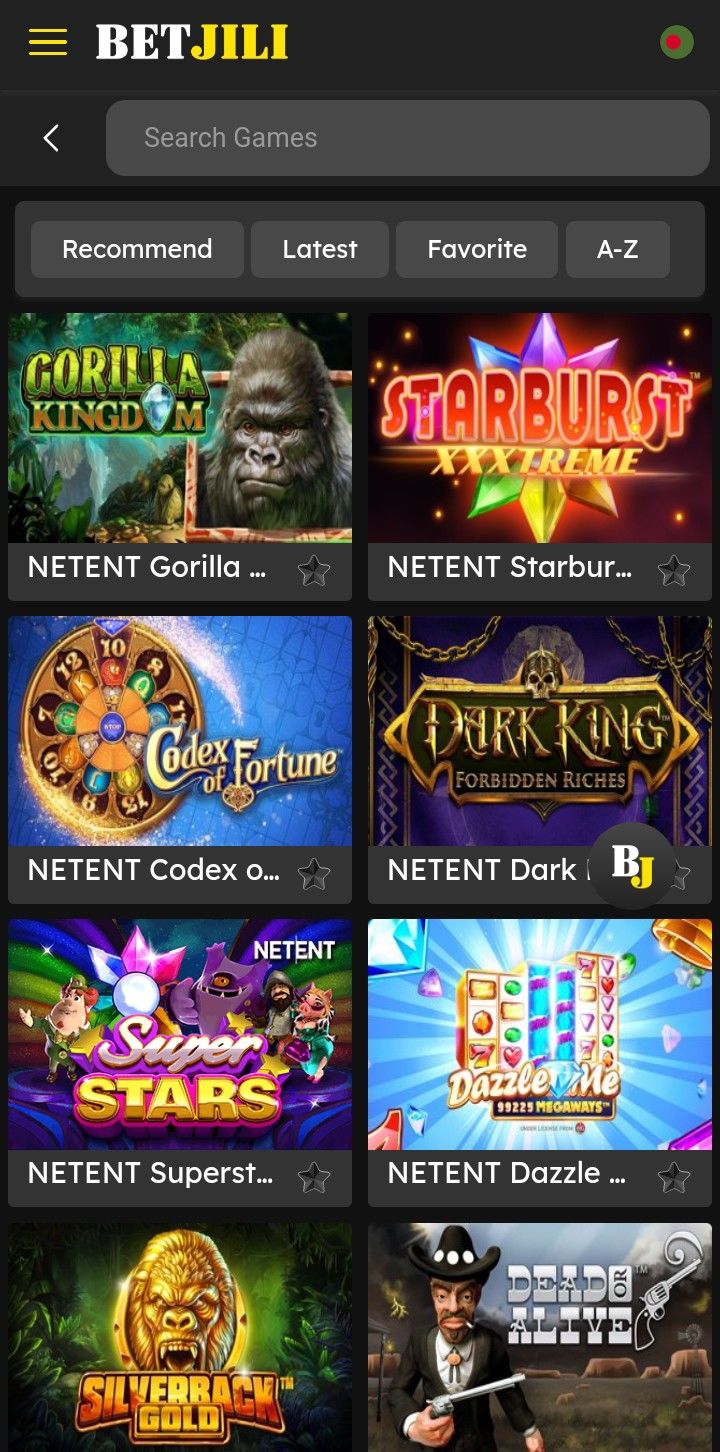 Betjili Casino Games