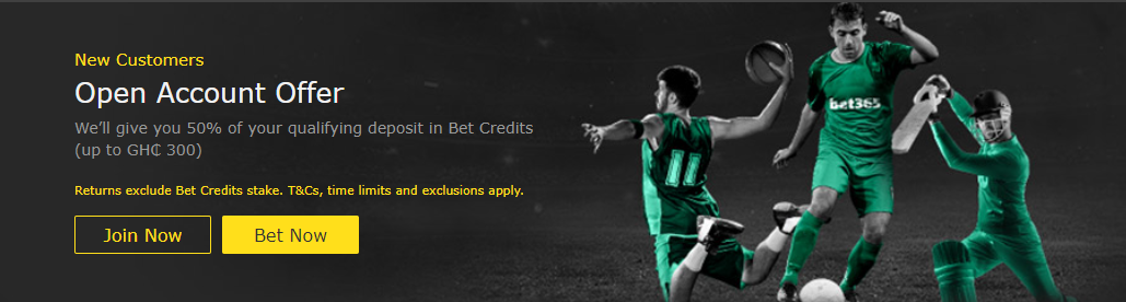 Bet365 Registration from Ghana Bonus banner