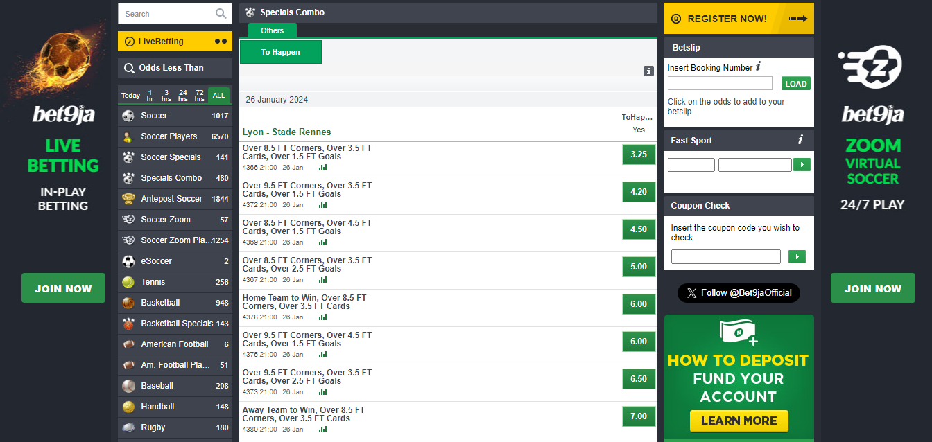 Bet9ja Online Sports Betting