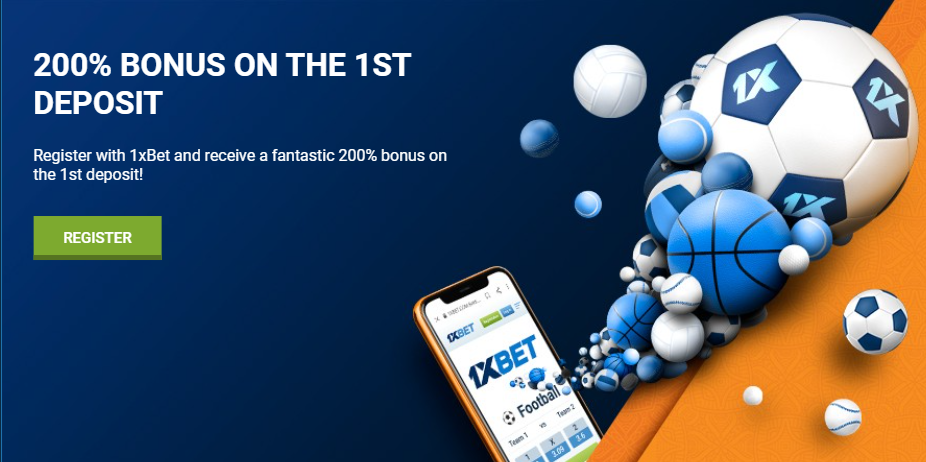 1xBet Registration from Ghana Bonus banner