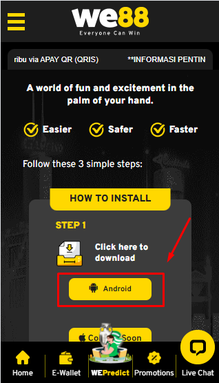 We88 Download Android