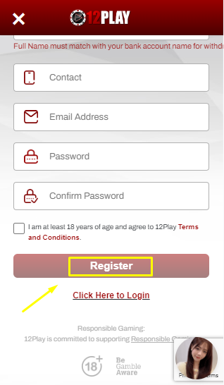 12Play Mobile App Register