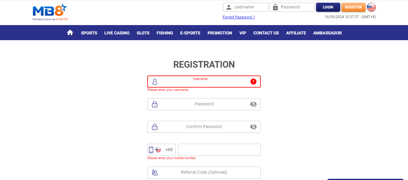 MB8 Register Process